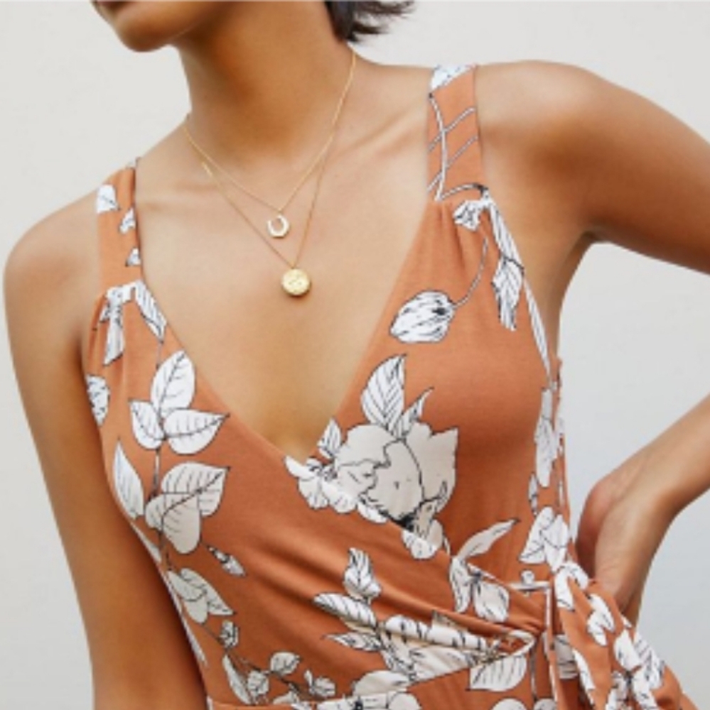 Anthropologie Tuffled Floral Midi Dress